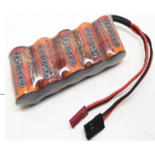 6v NiMH 1600mAh RC Rechargeable RC Receiver Battery - JST / Futaba