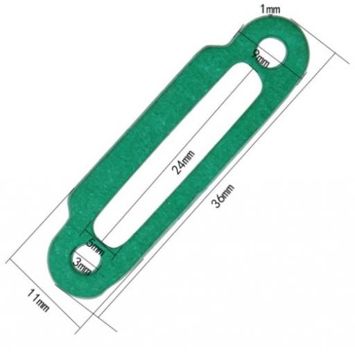 1/10 exhaust gasket Green (Flanged)