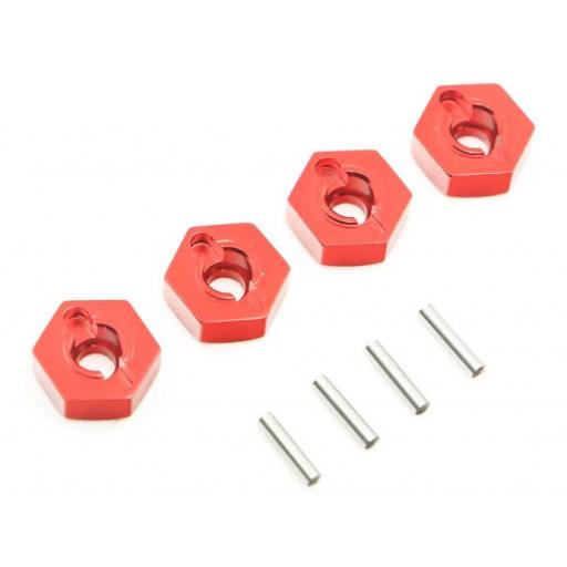 12mm Hex wheel drive with pins - Red