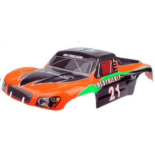 Universal HPI Savage HSP Arrma Traxxas 1/8th Orange Short Course Stadium Truck body shell