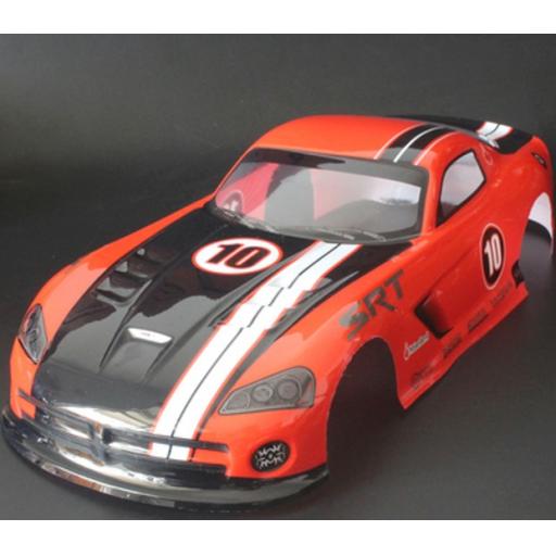 Dodge Viper Red Universal 1/10 Car Body Shell