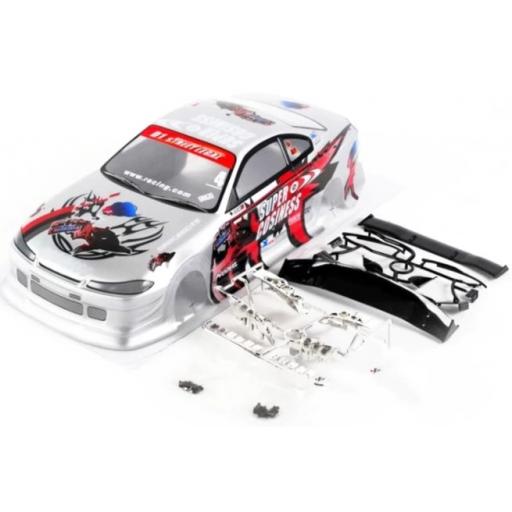 RC Racing Car Body Shell Fits 1/10 Cars + Spoiler etc.-