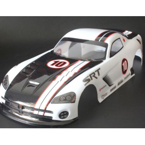 Dodge Viper White Universal 1/10 Car Body Shell