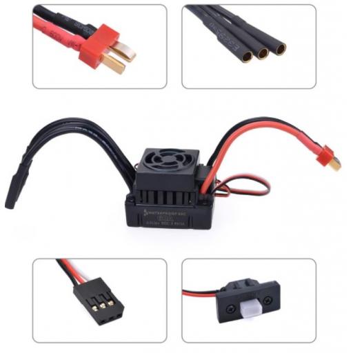 Brushless 45A ESC High Speed Electronic Speed Controller for 1/10 vehicles - Waterproof