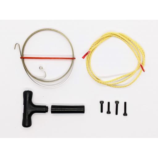 Pull Start repair kit for Nitro Engines. Includes Spring, Handle & Kev-lar Cord