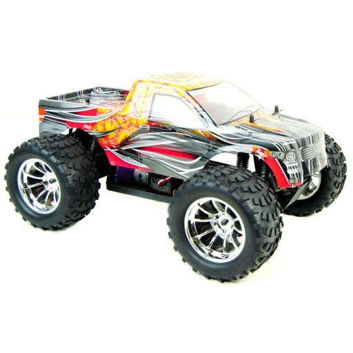 HSP Orange and Red Flame Monster Truck 1/10 -Very Fast- RTR Electric - Brushed or Brushless