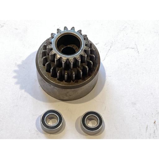 16T+21T Two Speed Clutch Bell + Bearings Suitable For HPI, CEN VX & Thunder Tiger Engines.