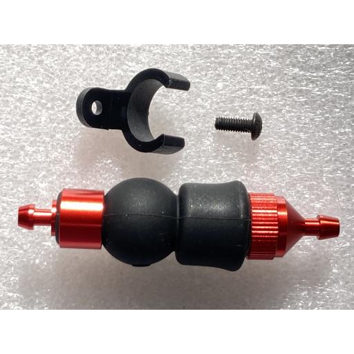 Nitro RC 1/10 & 1/8 Fuel Tank Primer pump -Red Aluminium + fixings.