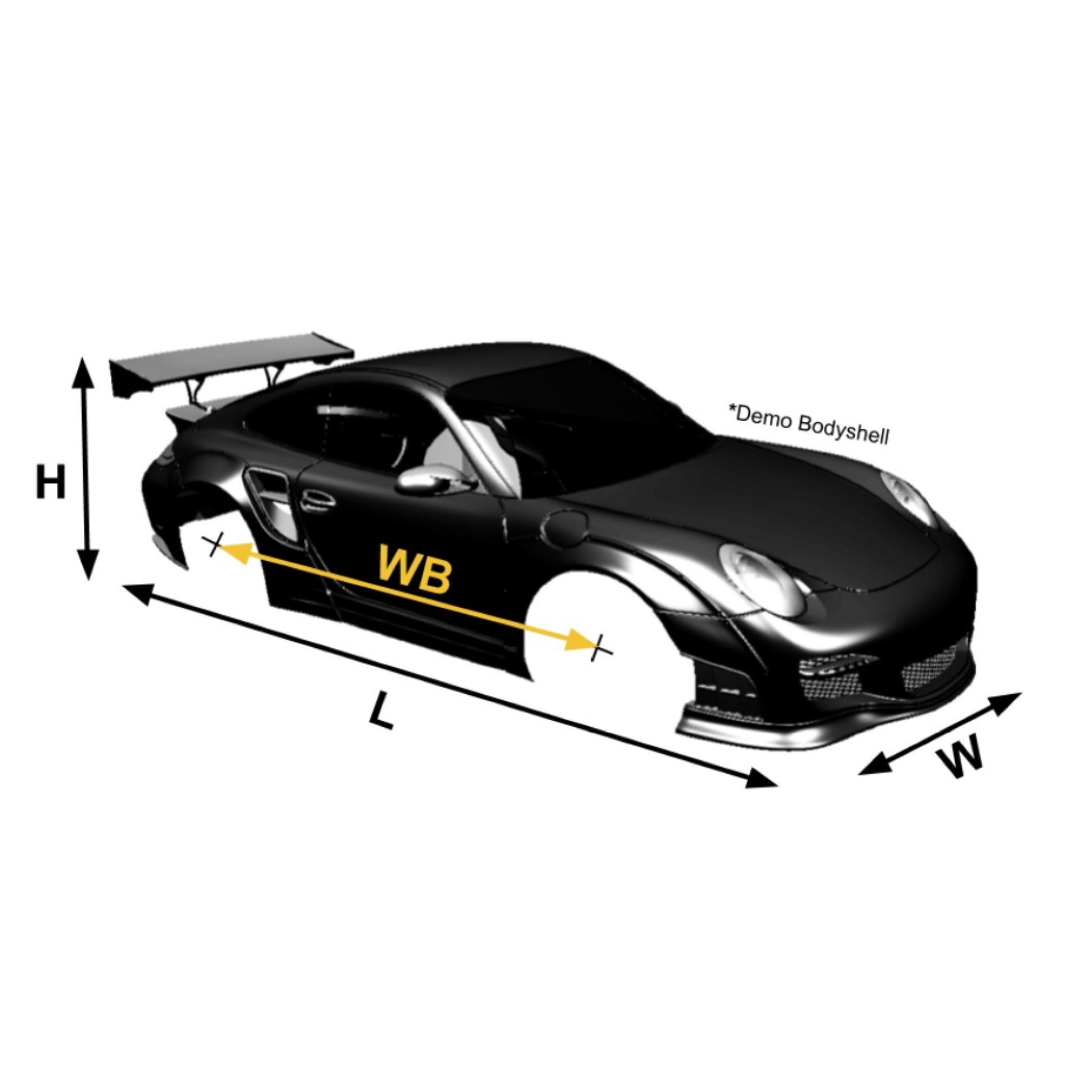 Truck Body Shell Universal Fit for most 1/10 scale, complete with decals