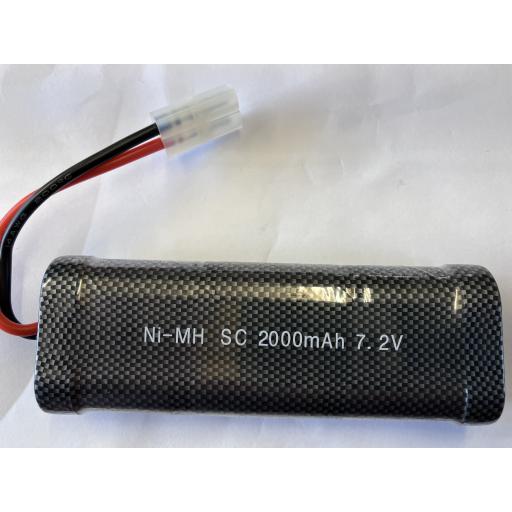 7.2V NiMH Battery 2000 mAh Hard Case with Tamiya connector + UK Charger