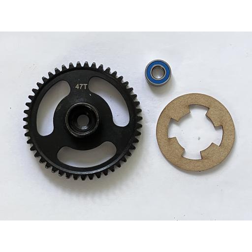 Steel Spur Gear Savage X XL 47t tooth Heavy Duty Plus pad & Bearing HPI 76937