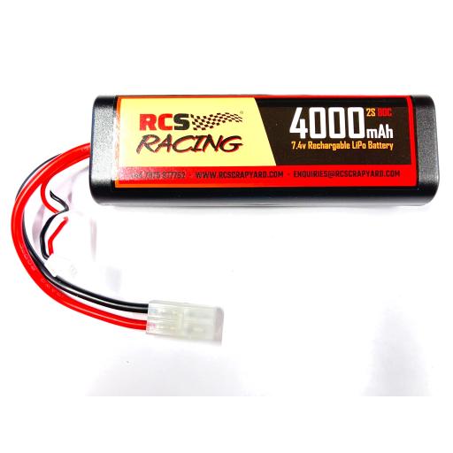 7.4V Lipo Battery 2S 80C 4000 mAh TAMIYA hard case