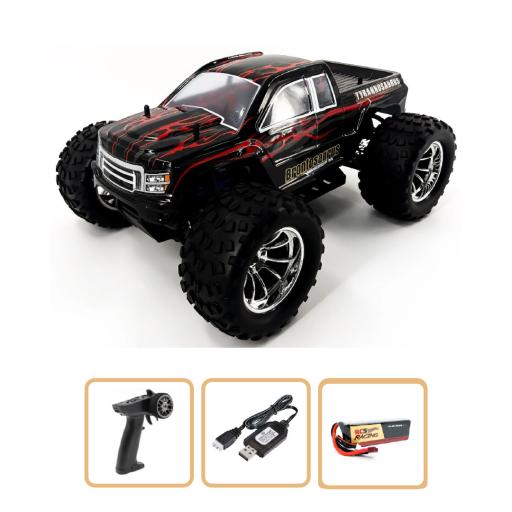 HSP Black and Red Flame Bug Crusher 1/10 -Very Fast- RTR Electric - Hobby Grade- Not a toy.