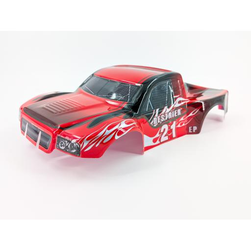 Universal HPI Savage HSP Arrma Traxxas 1/8th Red Short Course Stadium Truck body shell