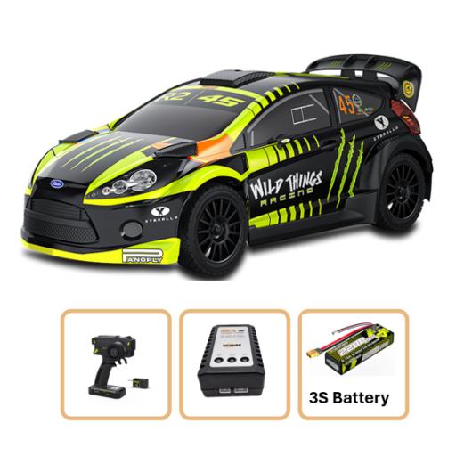 Rlaarlo XTS-F10 Carbon Fibre Brushless1/10 scale Ford Rally car +3S Battery