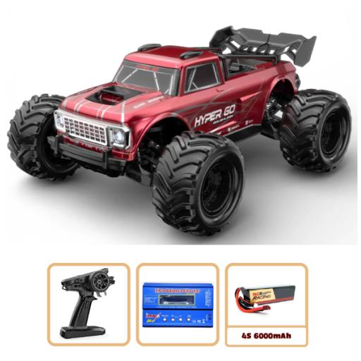 MJX 1/10 Brushless 4S Car Truck Truggy - 60MPH + battery & Charger 10210 Red