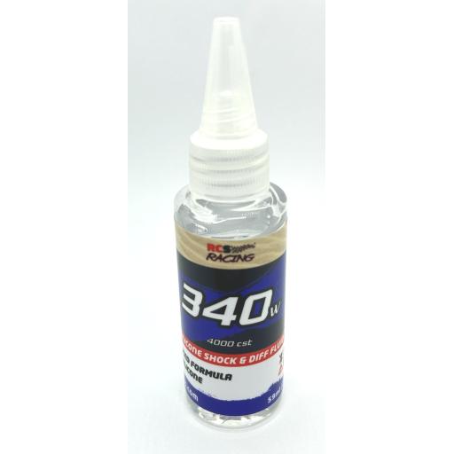 RC Pure Silicone Shock Oil RCSRacing High Grade pressure Filtered 340W (4000cSt)