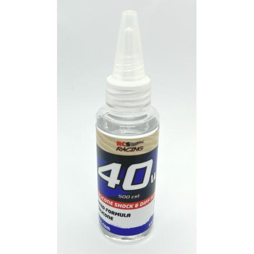 RC Pure Silicone Shock Oil RCSRacing High Grade pressure Filtered 40W (500cSt)