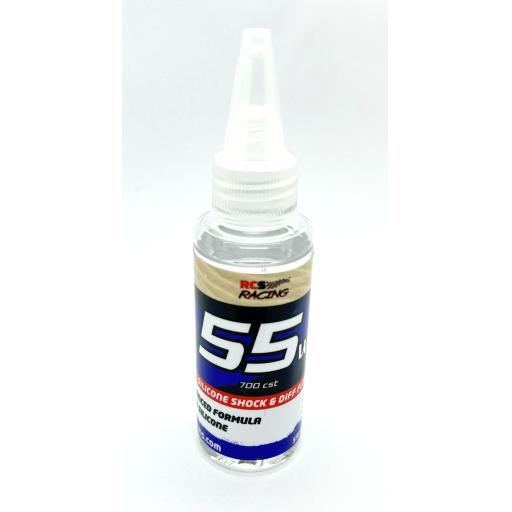 RC Pure Silicone Shock Oil RCSRacing High Grade pressure Filtered 55W (700cSt)