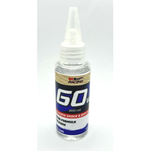 RC Pure Silicone Shock Oil RCSRacing High Grade pressure Filtered 60W (800cSt)