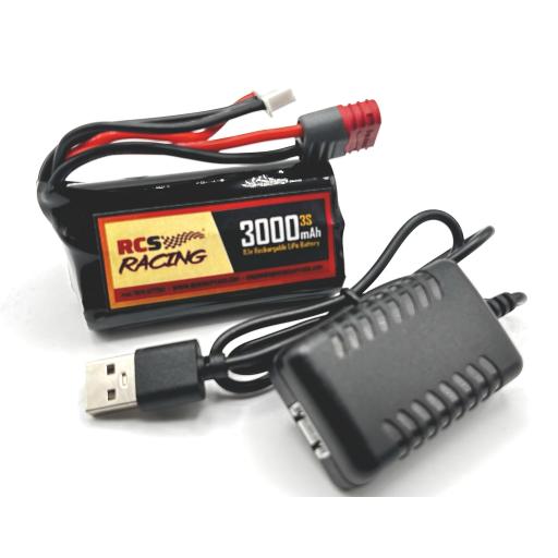11.1V Lipo Battery 3S 35C 3000 mAh Boat or Car with USB Balance Charger
