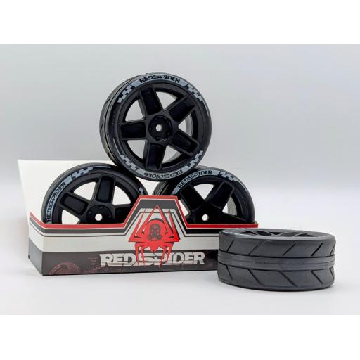 1/10  Black High Quality Race wheels and tyres 26mm
