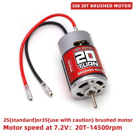 Brushed 550 High Preformance Motor 20T 14,500 RPM