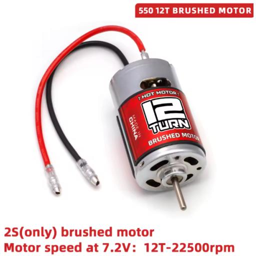 Brushed 550 High Preformance Motor 12T 22,500 RPM